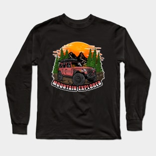 Mountain Explorer Pink Jeep Wrangler Rubicon Long Sleeve T-Shirt